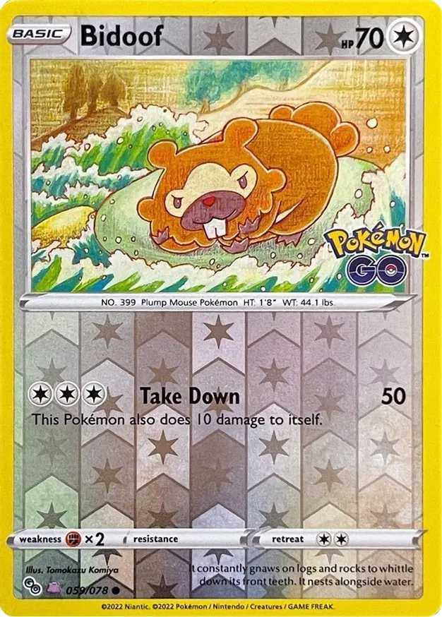 Bidoof (Reverse Holo Ditto)