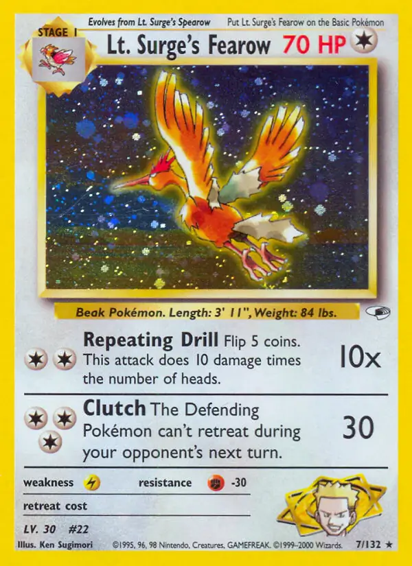 Lt. Surge's Fearow (Holofoil)