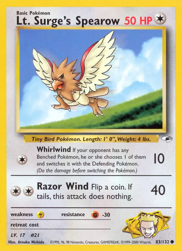 Lt. Surge's Spearow (lv 17)